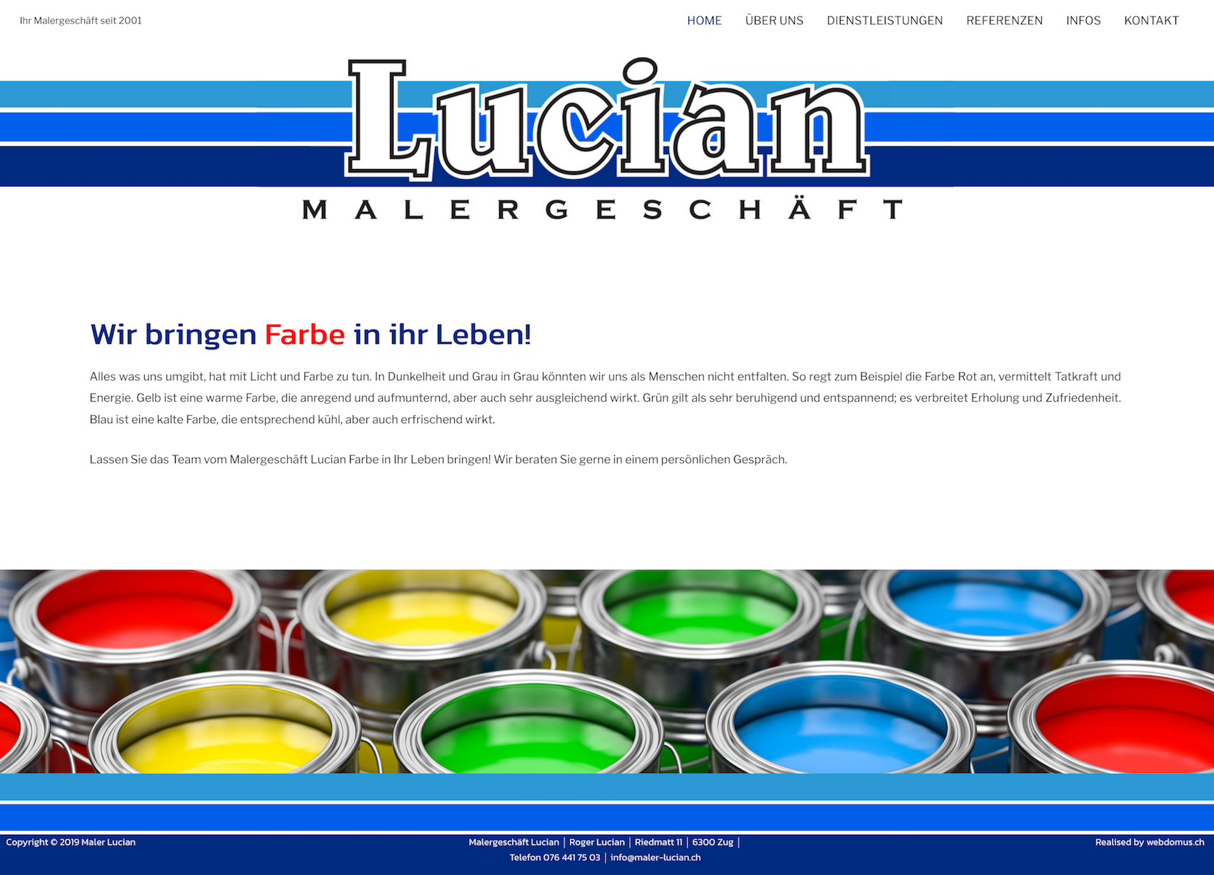 Referenzbild Website Maler Lucian